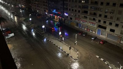 هطول أمطار غزيرة على محافظة الغربية صباح اليوم