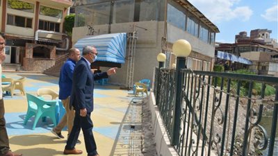 محافظ القليوبية يتابع أعمال المرحلة الثانية من ممشى النيل بمدينة بنها