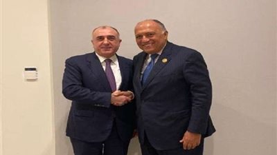 سامح شكري يلتقي مع نظيره الأذربيجاني بالعاصمة باكو