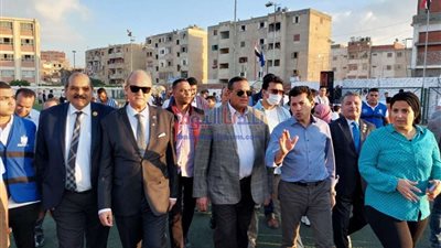 وزير الشباب والرياضة ومحافظ البحيرة يفتتحان حديقة وحمام السباحة النصف أوليمبي بمركز شباب أبو المطامير
