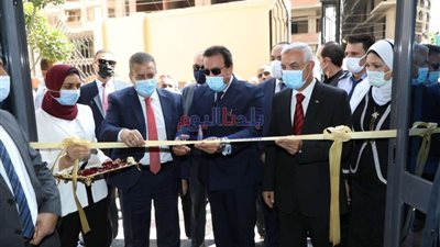 محافظ المنوفية ووزير التعليم العالي ورئيس الجامعة يتفقدوا الأعمال الإنشائية