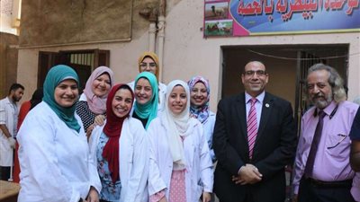 جامعة بنها تنظم قافلة بيطرية بقرية الحصة بالقليوبية