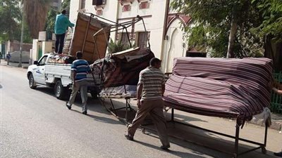 حملة مكبرة لإزالة الإشغالات بنطاق حي غرب أسيوط