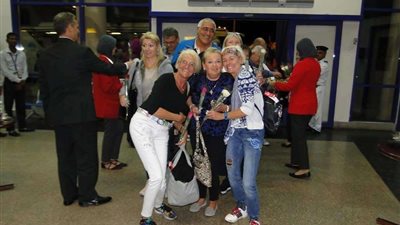 مطار مرسى علم يشهد وصول أولى رحلات شركة الخطوط النمساوية (صور)