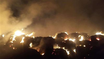 السيطرة على حريق شونة تجميع قش بالدقهلية