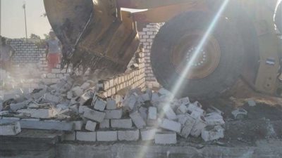 إزالة 32 تعدي بمساحة 3074 متر مربع في 6 مراكز بالبحيرة