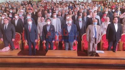 بدء فعاليات اللقاء الحواري مع شباب الصعيد بجامعة بني سويف في حضور 