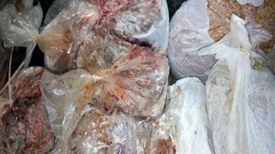 ضبط كميات من اللحوم والدواجن غير صالحة للاستهلاك الآدمي بالقليوبية