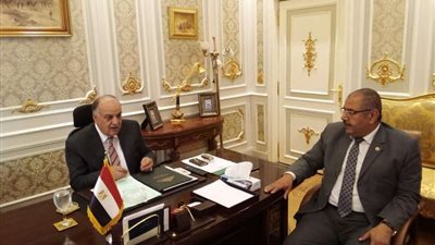 النيلي يلتقي النائب أحمد رسلان لمناقشة مقترح إنشاء مدرسة زراعية بالحمام