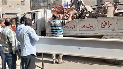 مصادرة ٣٨٨ شيشة ورفع ٧٥٥ حالة إشغال مخالفة وتحرير ٧٦ محضر  بالبحيرة