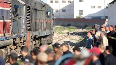 مصرع شاب تحت عجلات القطار في المنيا