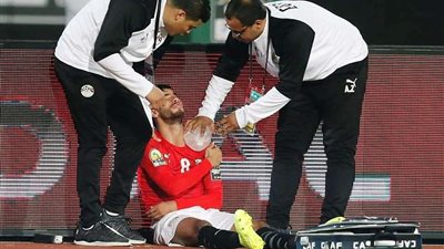 إصابة نجم المنتخب الأولمبي خلال مباراة مالي (صور)