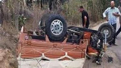 مصرع 2 وإصابة 4 آخرين في حادث تصادم بمدخل قريه الكرنك