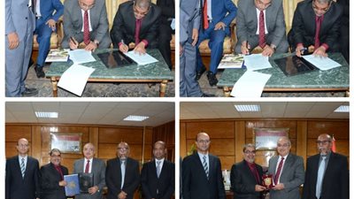رئيس جامعة أسيوط يبحث سبل توفير فرص تدريبية للعاملين بجامعة حضر موت