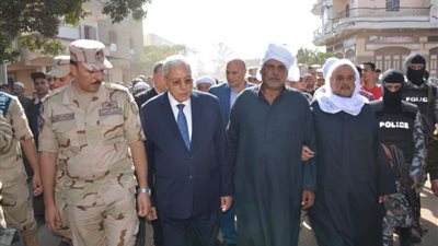 محافظ الدقهلية يشهد تشييع جنازة شهيد القوات المسلحة بتمي الأمديد