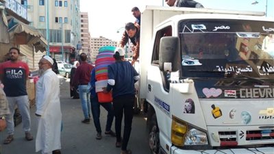 تحرير 10 مخالفات في حملة لإزالة الإشغالات بشوارع الإسكندرية وليبيا والجلاء بمطروح