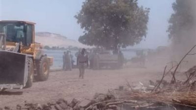 استمرار حملات إزالة التعديات واسترداد أملاك الدولة بمركز يوسف الصديق بالفيوم