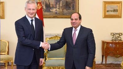 الرئيس السيسي يلتقي بوزير الاقتصاد والمالية الفرنسي لتقديم التكنولوجيا المتقدمة لمصر