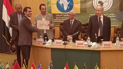 خلال تكريمه 25 صحفيًا.. جمال عبد الرحيم: اتحاد الصحفيين الأفارقة تأسس على يد عبدالمنعم الصاوي