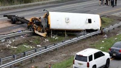 تفحم شخصين في حادث تصادم بالطريق الدولي بالعلمين