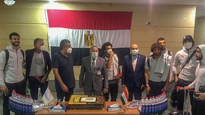 وصول بعثة منتخب مصر لمطار برج العرب