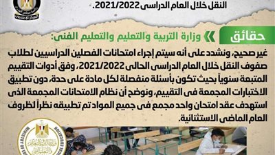 الحكومة تكشف حقيقة تطبيق نظام الامتحانات المجمعة لتقييم طلاب صفوف النقل