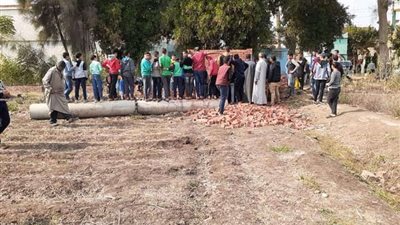 حملة لإزالة التعديات على الأراضي الزراعية بالمنيل في الدقهلية