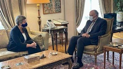 سامح شكري يستقبل المفوضة الأوروبية للشئون الداخلية