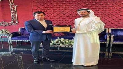 وزير الرياضة يلتقي رئيس اتحاد الكرة الإماراتي