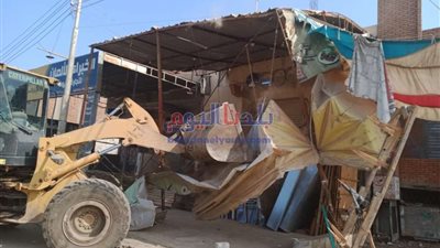 إزالة 413 حالة إشغال في حملة مكبرة بمركز الفشن جنوب بني سويف