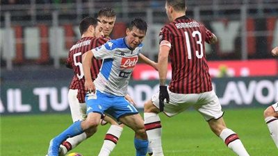 التعادل الإيجابي يحسم موقعة ميلان ونابولي بالدوري الإيطالي