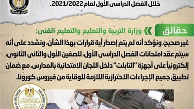 إجراء امتحانات الصفين الأول والثاني الثانوي من المنزل.. الحكومة تكشف الحقيقة