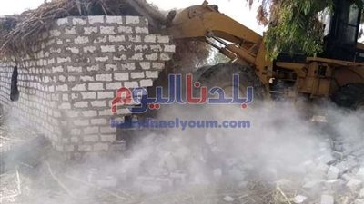 إزالات فورية للتعدي على الأراضى الزراعية بمساحة 6500 م2  بالمنوفية