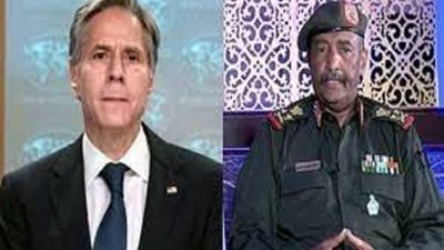 وزير الخارجية الأمريكي لـ برهان: ندعم الاستقرار في السودان