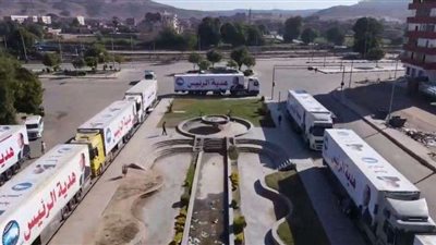 بالفيديو.. قافلة مساعدات 