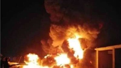 مصرع طفلة وإصابة 4 آخرين في حريق هائل بحلوان