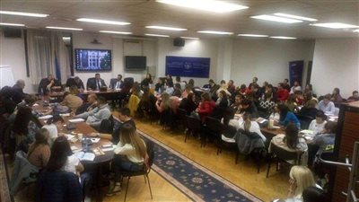 سفيرنا بصربيا يُلقي كلمة حول دور الأزهر الشريف في نشر التسامح والسلام