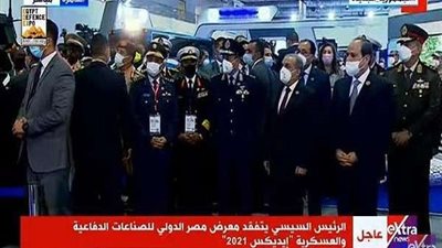 جولة تفقدية لـ الرئيس السيسي  في أجنحة معرض إيديكس 2021