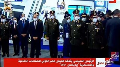 الرئيس السيسي يتفقد جناح الصناعات الهندسية بمعرض إيديكس 2021