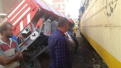 ننشر أسماء مصابي حادث قطار مدينة الكردي بالدقهلية