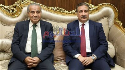 محافظ المنوفية يستقبل وزير التموين والتجارة الداخلية بمكتبه