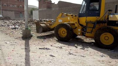 غرس أشجار وصيانة أعمدة الإنارة خلال حملة مكبرة بمركز ملوي بالمنيا