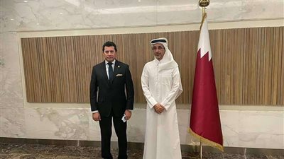 وزير الرياضة يبحث التعاون الثنائي مع نظيره القطري