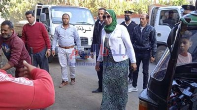 رئيس مدينة أشمون تقود حملة مكبرة لرفع الإشغالات وإزالة التعديات