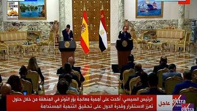 الرئيس السيسي: المباحثات مع اسبانيا عكست تطابق الرؤى.. فيديو