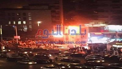 إصابة شخصين في حريق هائل بالجيزة