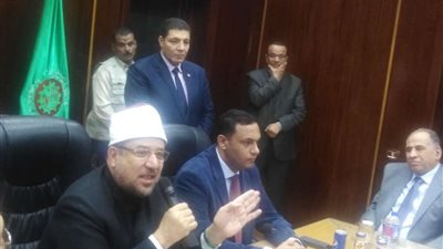 محافظ الدقهلية يستقبل وزير الأوقاف بديوان عام المحافظة
