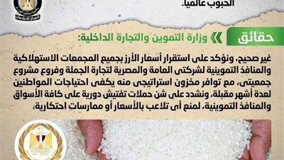 زيادة أسعار الأرز التمويني ..الحكومة توضح الحقائق
