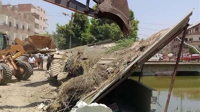 حملات إزالة مكبرة للتعديات على الأراضي الزراعية بأشمون