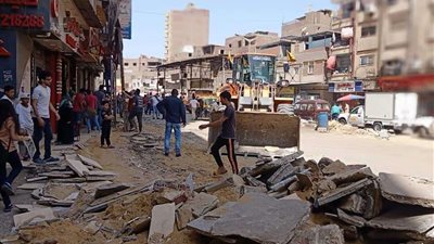 حملات إزالة الإشغالات من ميادين وشوارع محافظة الجيزة